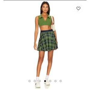WEWOREWHAT Tennis Skort, NWT, Court Green Multi Plaid, M